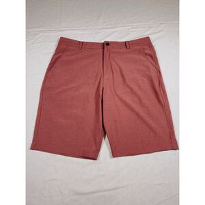 PUMA Men’s Golf Shorts Size 36 Red Heather Stripe Performance Stretch